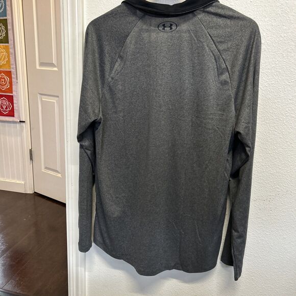 Under Armour Mens Tech 1/2 Half Zip Top Gym Training Running Golf Gray Large New - Picture 9 of 13